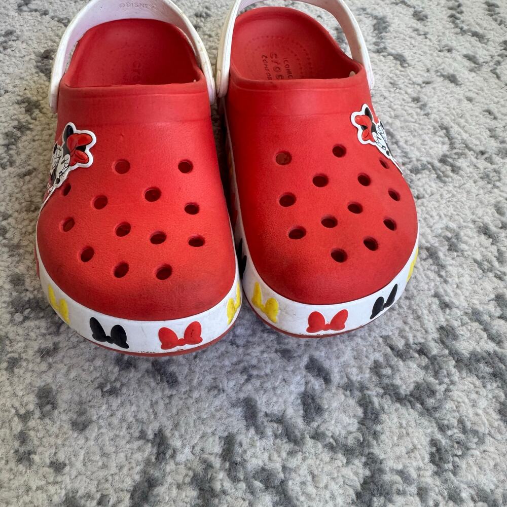 CROCS Disney Minnie Mouse Fun Lab Classic Clog Toddler Kids Size 13C - Picture 3 of 7